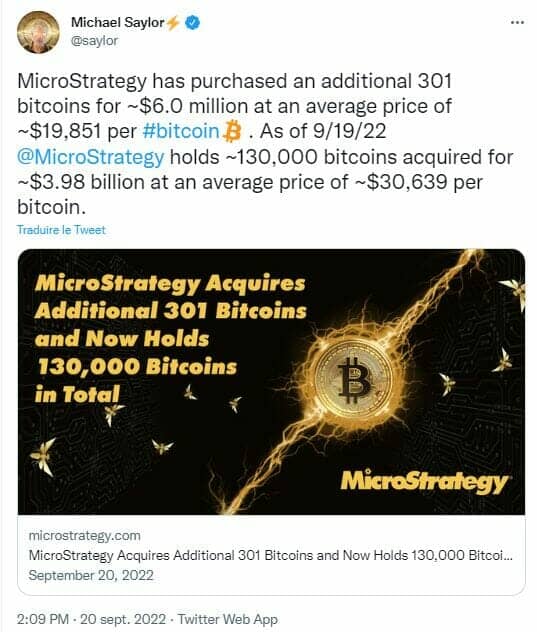 MicroStrategy devient inarrêtable : 301 bitcoins de plus dans son crypto-trésor de guerre