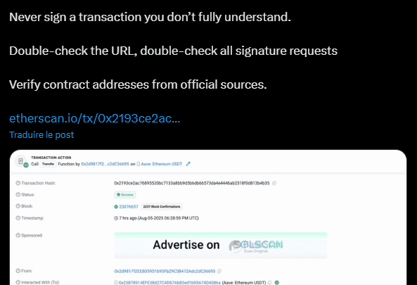 Crypto : Un clic de trop et 3 millions de dollars partent en fumée