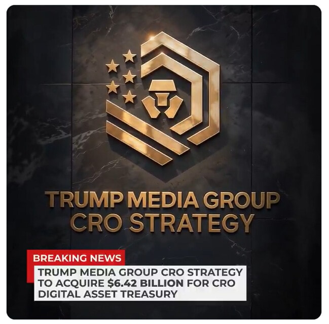Trump Media et Crypto.com lancent une Crypto Treasury en CRO de 6,4 milliards de $