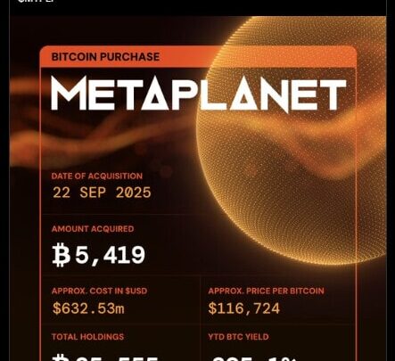 Bitcoin : Metaplanet entre dans le Top 5 des plus gros détenteurs de BTC avec un nouvel achat