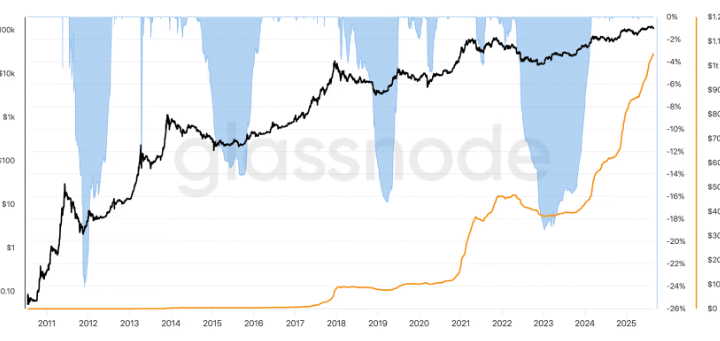 Le paradoxe du Bitcoin : Les prix baissent, mais pas la capitalisation réalisée