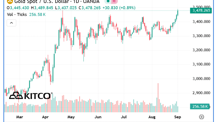 Le prix de l’or atteint son sommet à 3 500 $ l’once : une bonne nouvelle pour Bitcoin ?