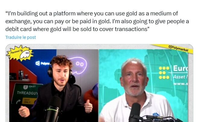 Bitcoin ou Or ? La guerre est déclarée entre CZ et Peter Schiff
