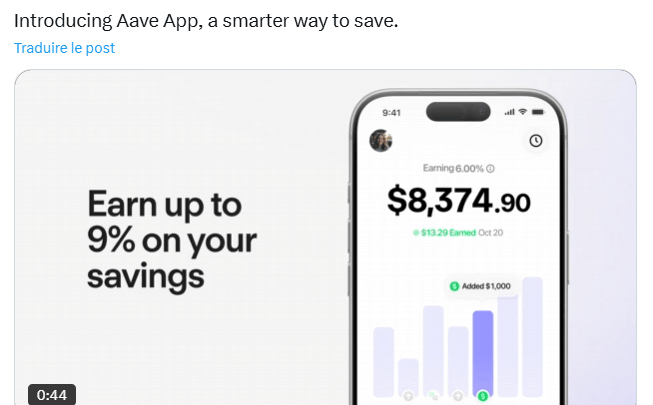 DeFi : Aave lance une application de rendements crypto sur l’App Store d’Apple