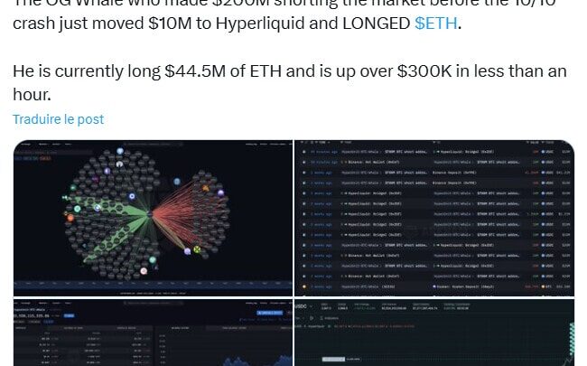 Ethereum : cette baleine mise 44,5 millions $ sur ETH et anticipe une résurrection du bull run