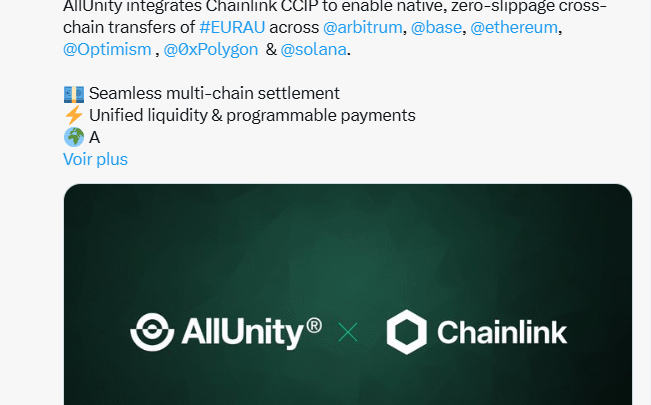 Le stablecoin EURAU de la Deutsche Bank devient multichain grâce à Chainlink