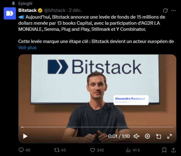 Bitstack lève 15 M$ et dévoile une offre bancaire inédite avec le fameux Stackback