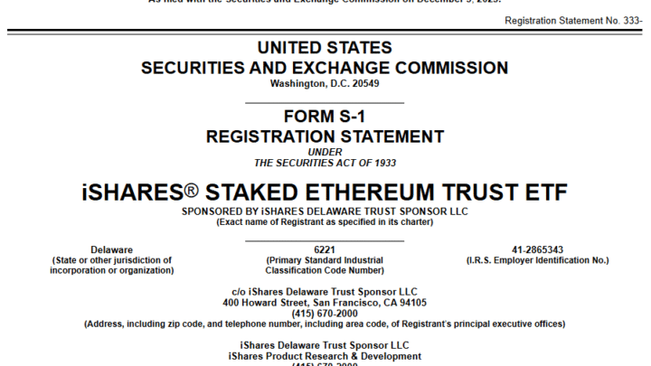 BlackRock dépose un ETF Ethereum avec staking auprès de la SEC (Form S-1)