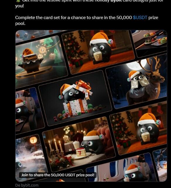 Bybit sort le grand jeu pour Noël avec 50 000 USDT à gagner dans les Mystery Boxes