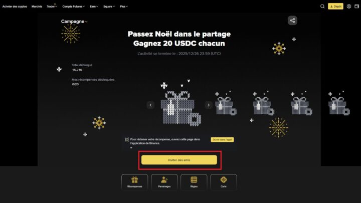 L’Esprit de Noël selon Binance : Parrainez vos Proches et Gagnez jusqu’à 400 USDC