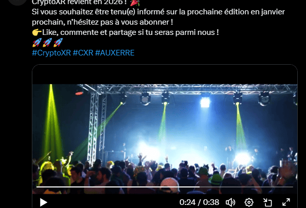 CryptoXR 2026 : Le rendez-vous crypto incontournable à Auxerre