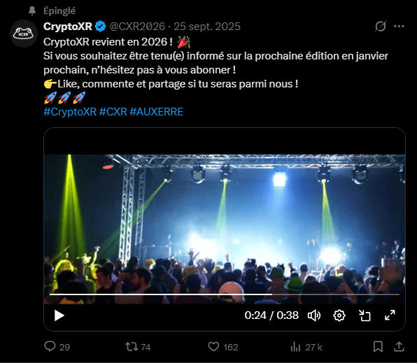 CryptoXR 2026 : Le rendez-vous crypto incontournable à Auxerre