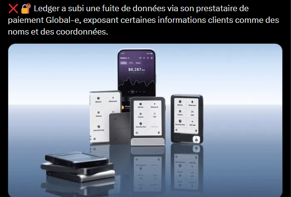 Incident de sécurité chez Global-e, un prestataire de services de Ledger : Voici ce que l’on sait