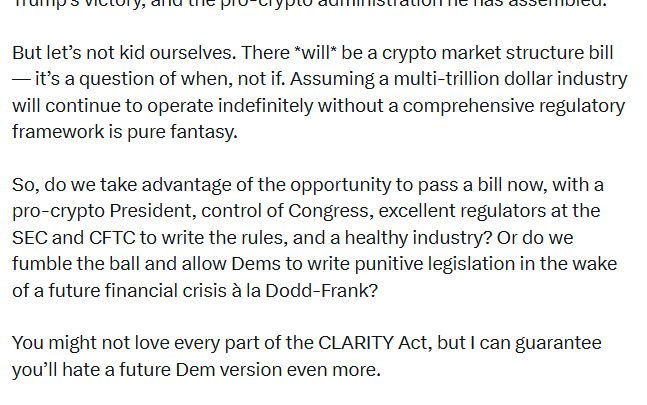 États-Unis : le Conseil crypto de la Maison-Blanche défend le CLARITY Act face à Coinbase