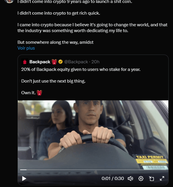 Backpack : Un modèle de jeton convertible en actions pour stabiliser l’échange crypto ?