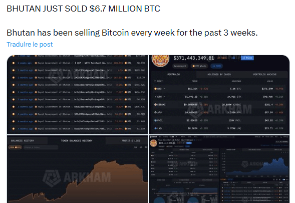 Bitcoin : le Bhoutan continue de vendre ses BTC pour financer son projet de cité futuriste