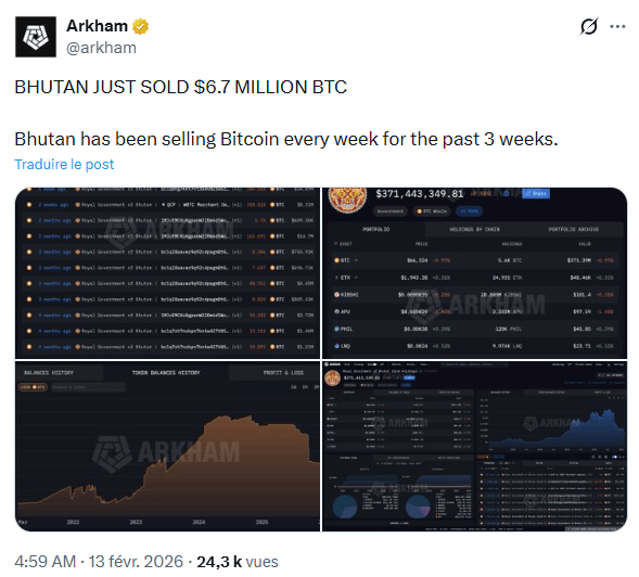 Bitcoin : le Bhoutan continue de vendre ses BTC pour financer son projet de cité futuriste