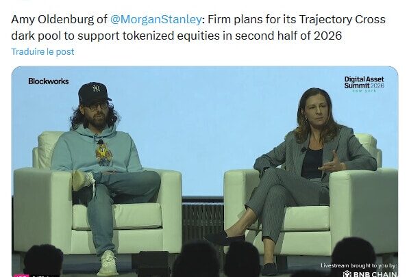 Crypto : Morgan Stanley se prépare à la tokenisation des actions, comme beaucoup d’institutionnels