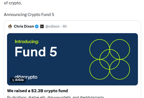 Crypto : Andreessen Horowitz (a16z) lève 2,2 milliards de dollars pour un nouveau fonds