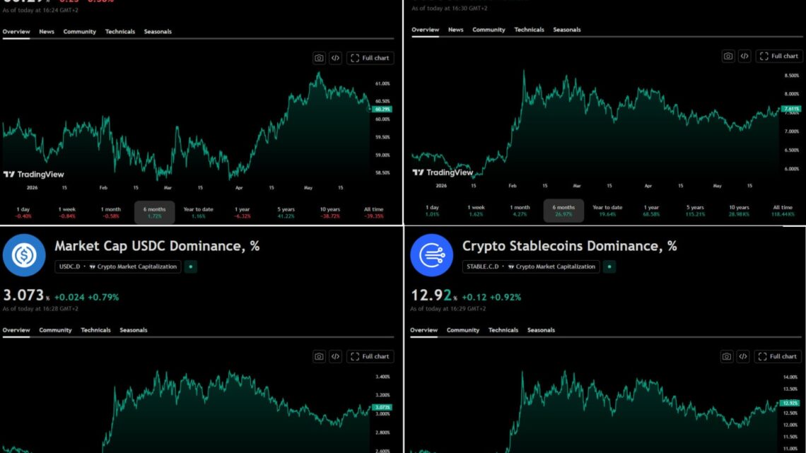 Bitcoin : les traders délaissent le BTC pour les stablecoins du dollar (USDT et USDC en tête)